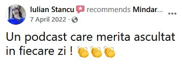 Captură a unui comentariu de Iulian Stancu