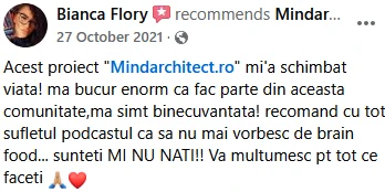 Captură a unui comentariu de Bianca Flory